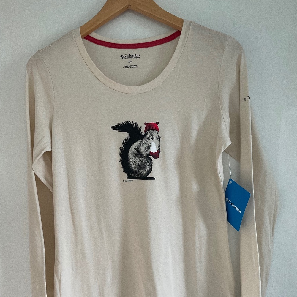 Columbia Long Sleeved Winter Squirrel Shirt Women’s S